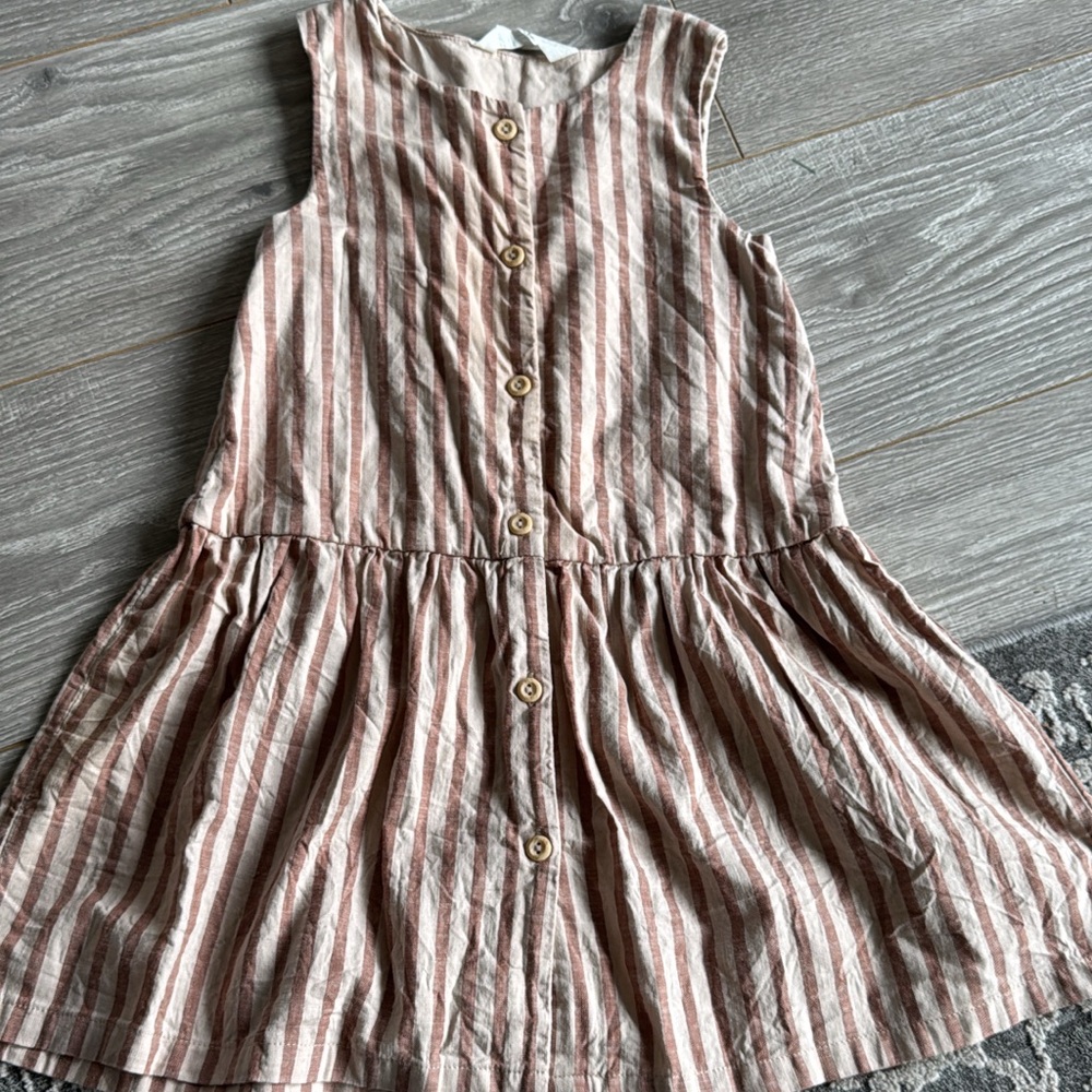 Striped Sleeveless Kids Dress